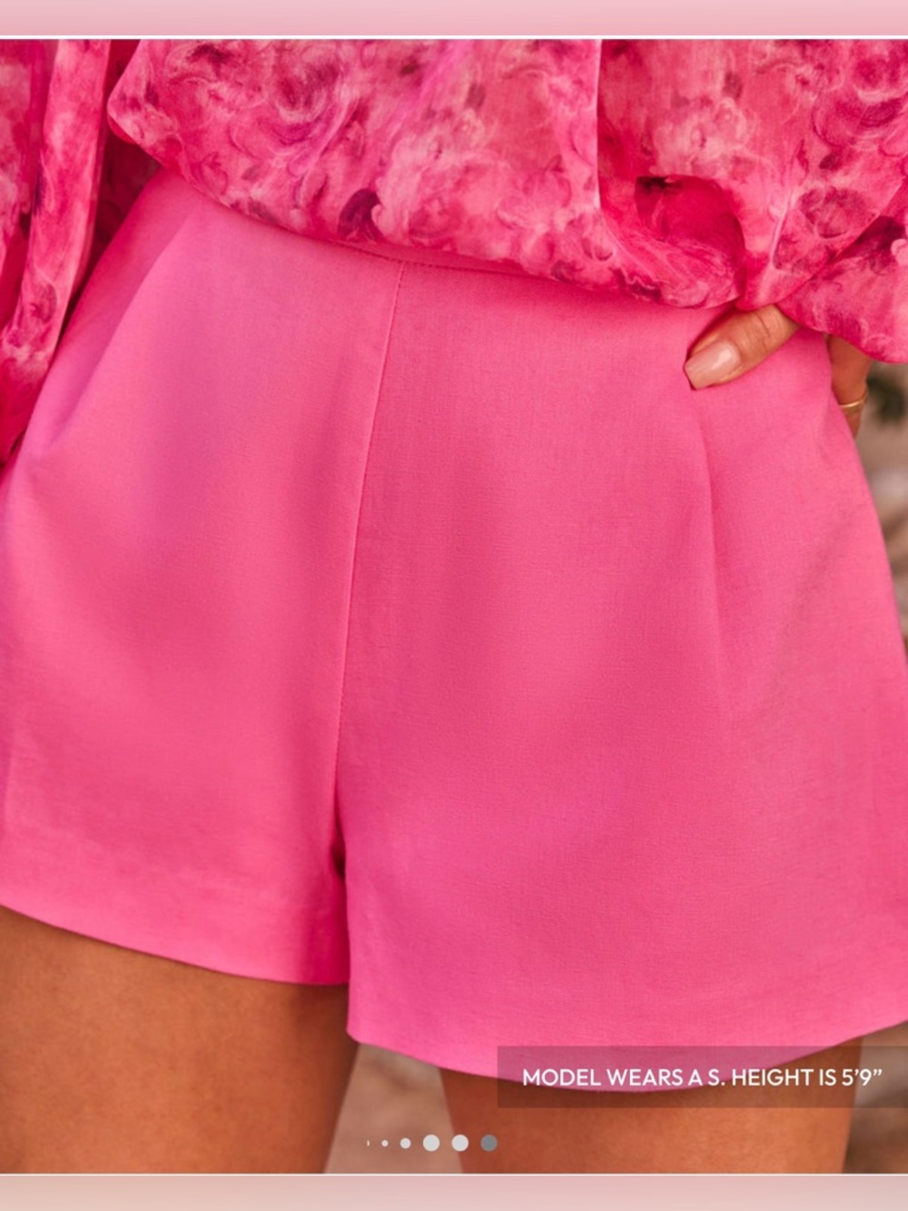 Vici Hot Pink High-Waist Tailored Shorts